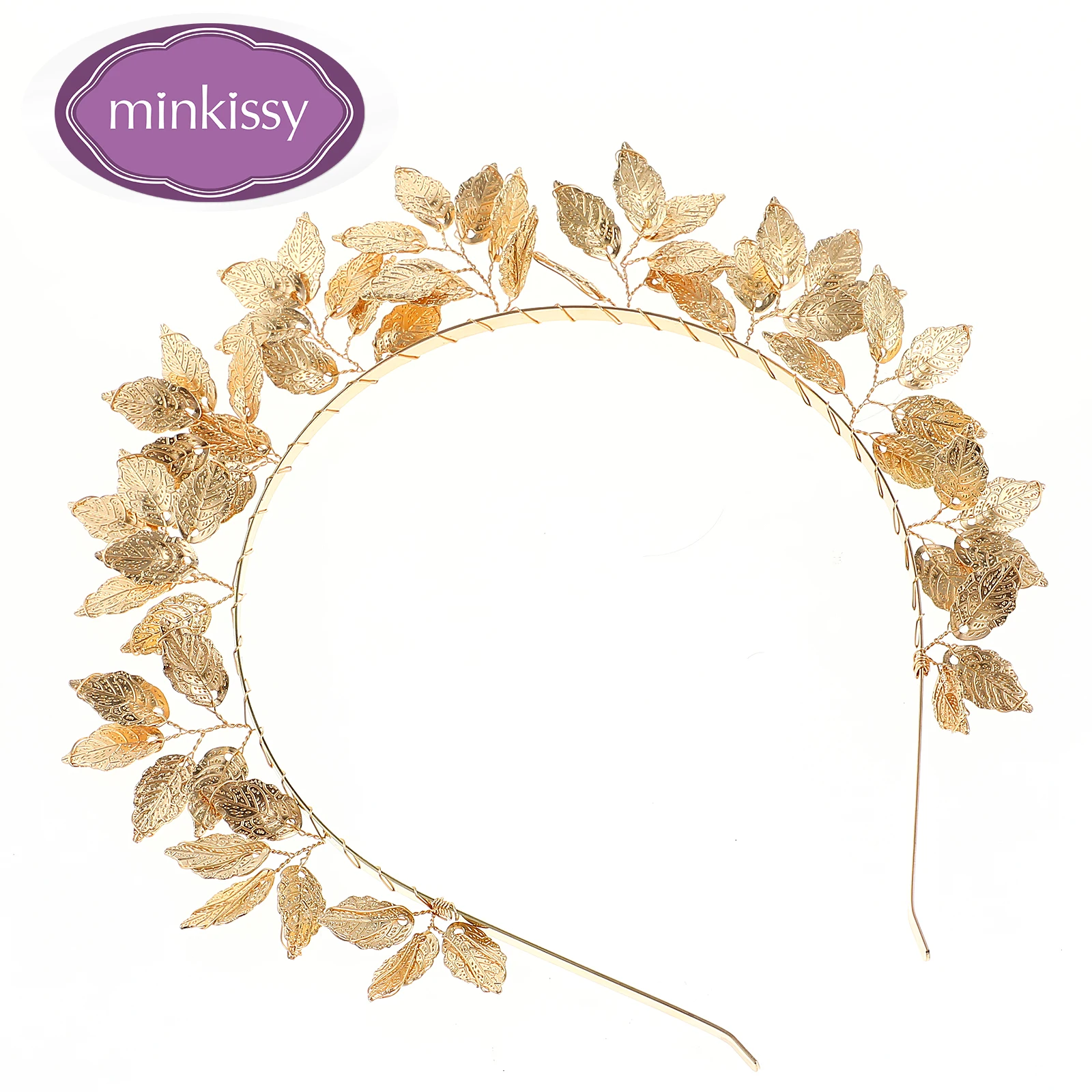 

Leaf Headband Premium Alloy Design Goddess Headpiece Women Gold Headdress Hair Hoop Wedding Party Photoshoot