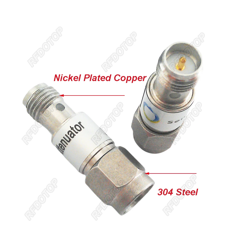 2W DC-8.0GHz RP-SMA Male to RP-SMA Female RF Attenuator 1~60dB Attenuator SMA Fixed Connectors 304 Stainless Steel 50 Ohm image 4