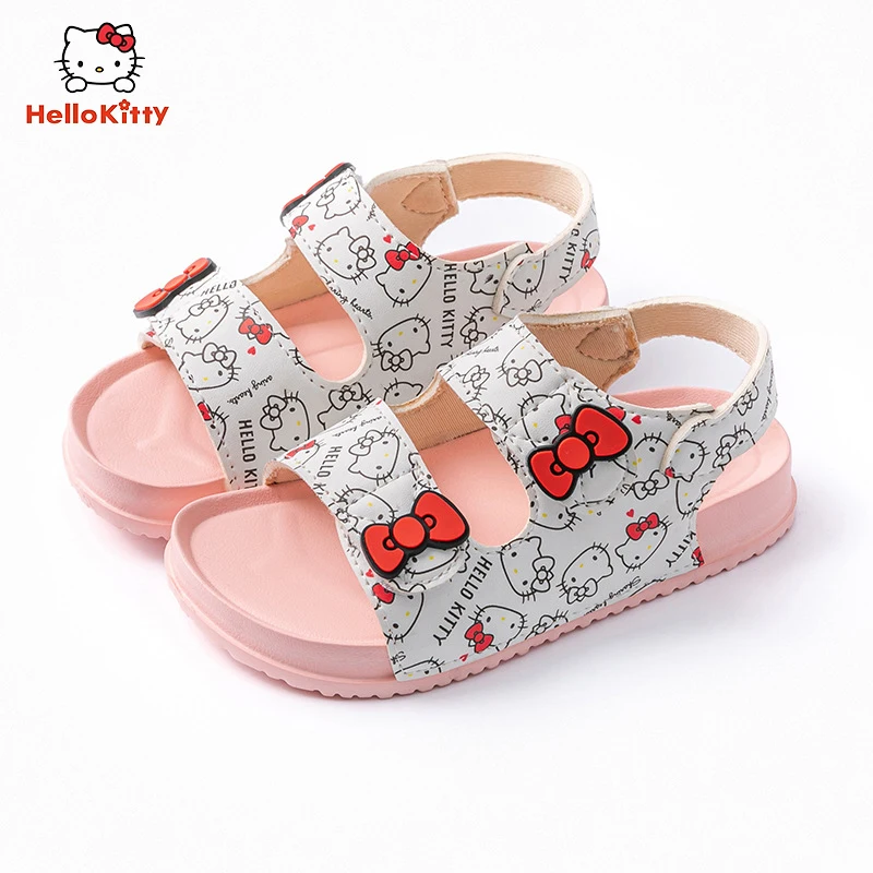 

Miniso Hello Kitty Kuromi New Children's and Girls'sandals Summer Boys' Beach Shoes Anti Slip Soft Sole Eva Princess Shoes Gift