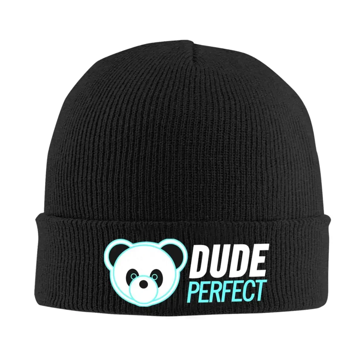 Dude Perfect Warm Knitted Cap Fashion Bonnet Hat Autumn Winter Outdoor Beanies Hats for Men Women Adult