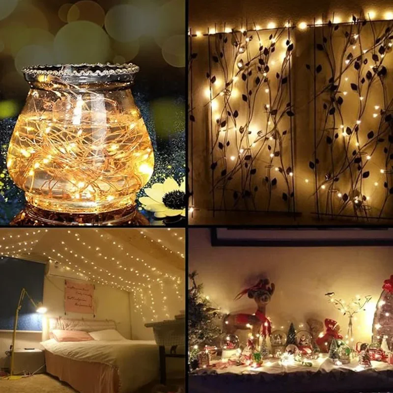 Fairy Light String LED Copper Wire String Light 2/3/5/10M Battery Powered Waterproof Lamp For Home Garden Party Wedding Decor