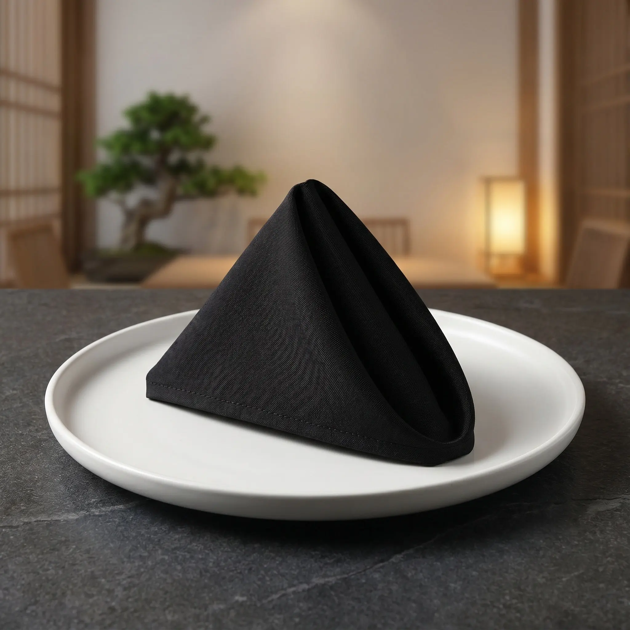 12Pcs Black Fabric Napkins Reusable Soft Comfortable for Restaurant Hotel Wedding Party Dinner Table Elegant Serviettes Napkins