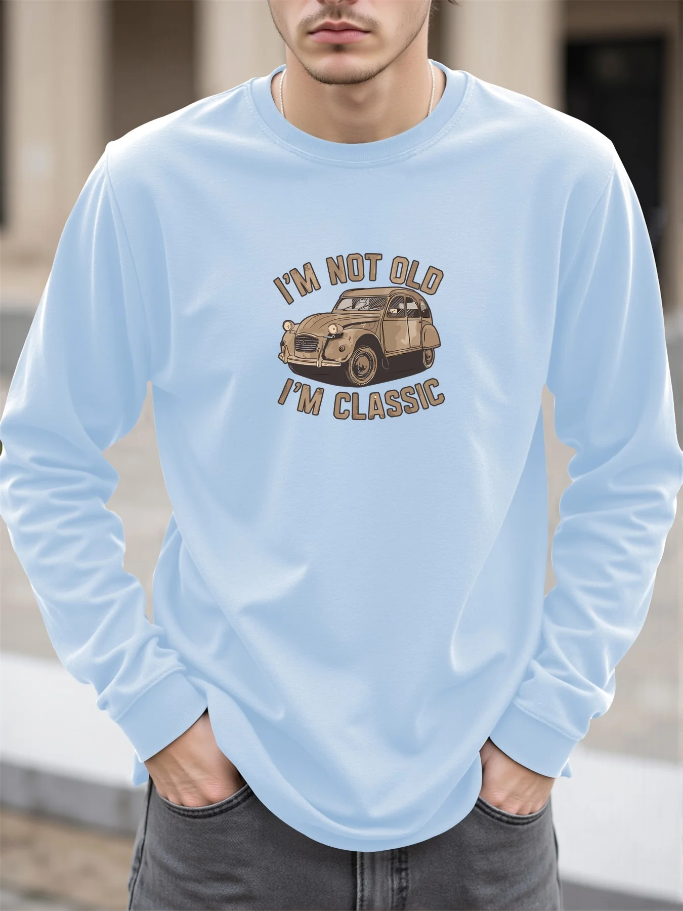 Men 100% Cotton Long Sleeve T Shirt Crew Neck Tee Casual Trendy Spring Autumn Basic Tops Commute Daily Wear Fashion Clothing
