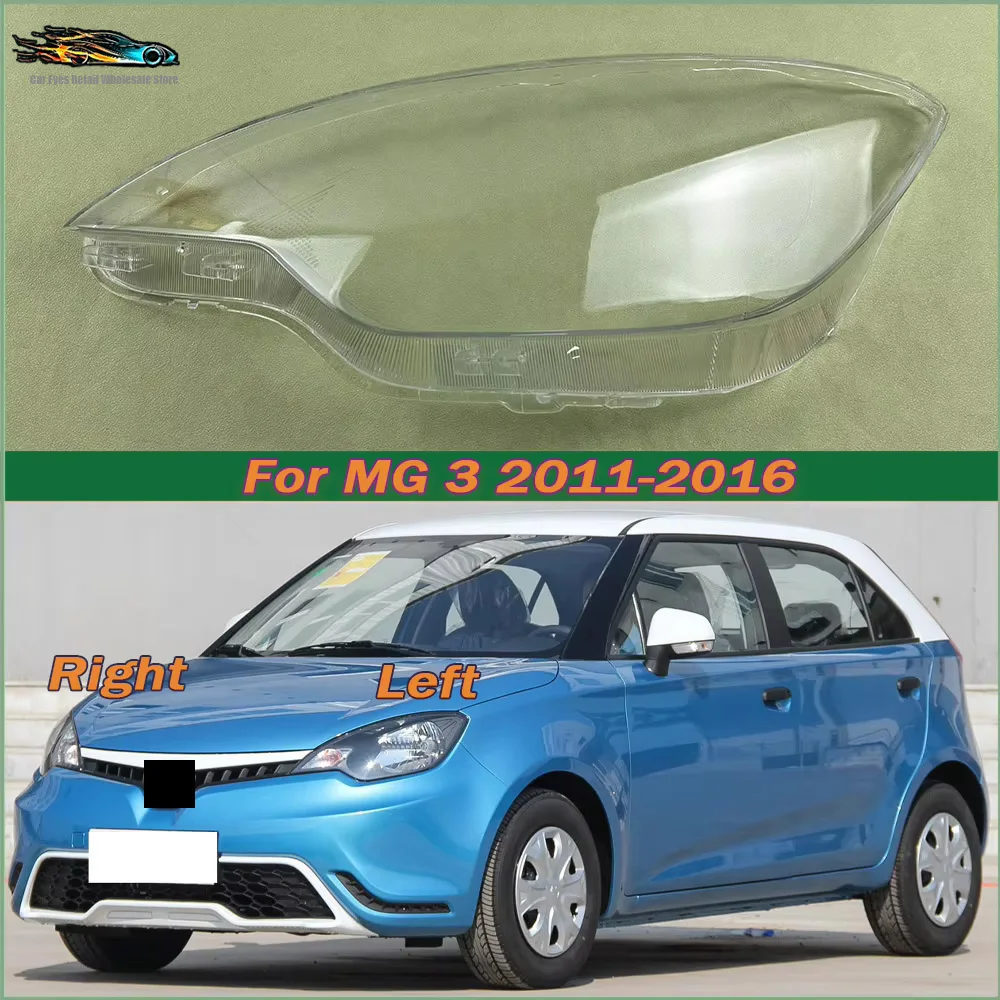 For MG 3 2011-2016 Headlight Transparent Lens Transparent Headlight Cover Lampshade Lamp Lens Shell Headlamp Housing Plexiglass