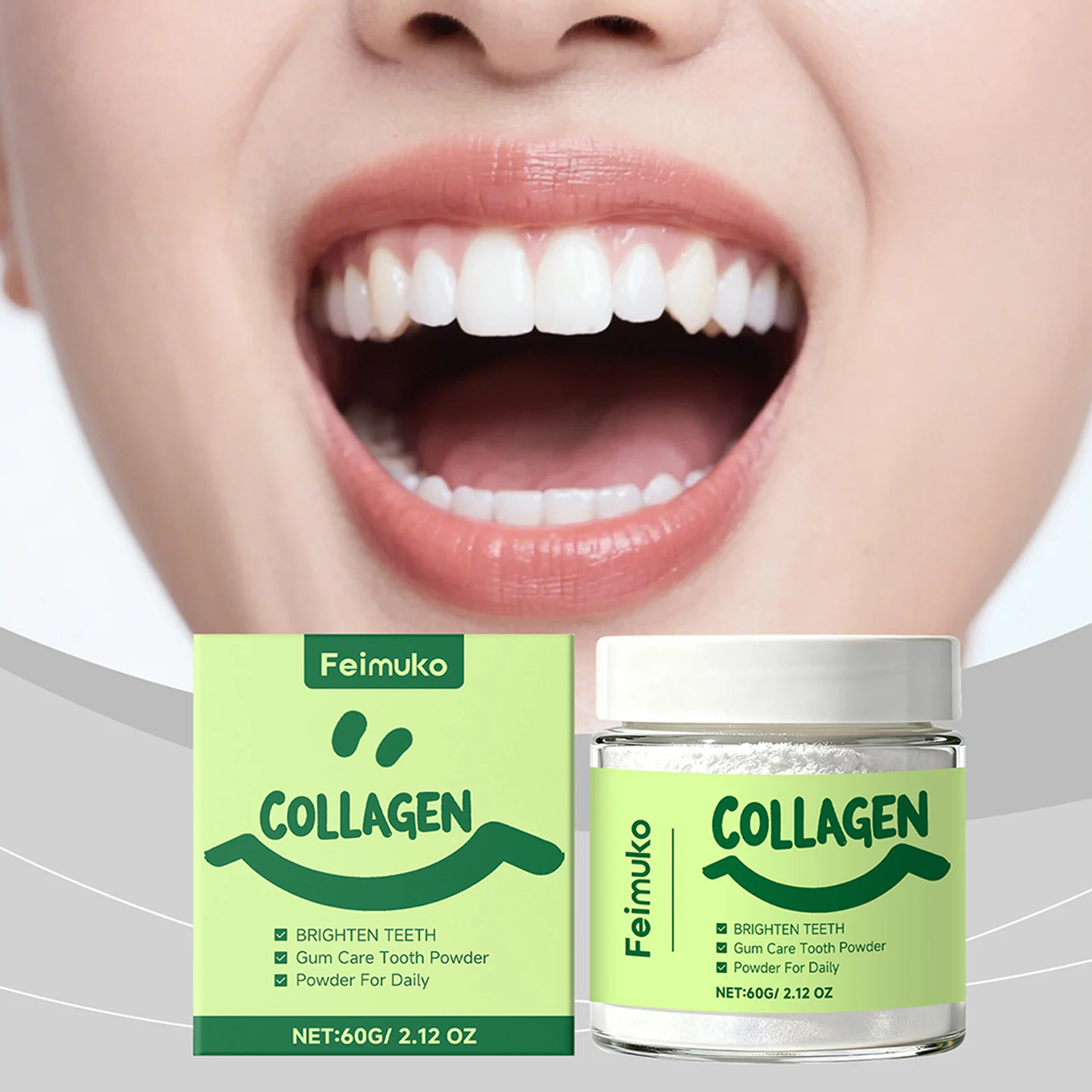 60g Whitening Tooth Powder Natural Care For Tooth Enamel And Gums Teeth Powder Oral Care Confident Smile Coffee Stains Removal