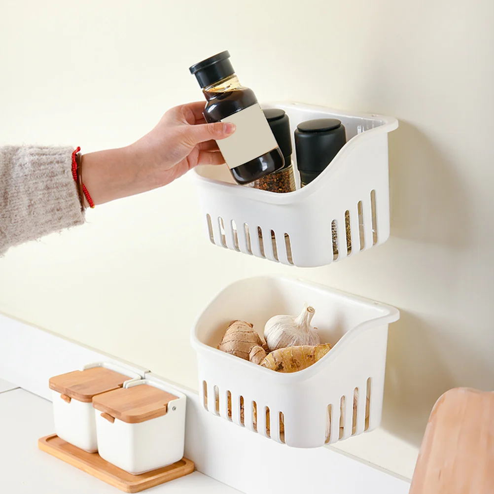 

Plastic Hanging Storage Basket Bath Supply Soap Container Wall Shower Multi function Household Bathroom Rack Durability Space