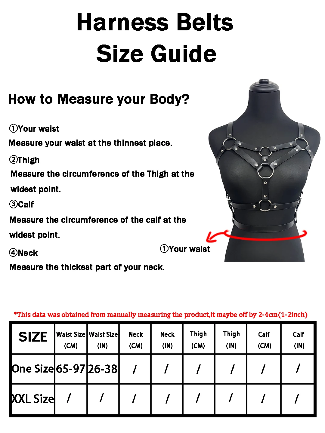 Fashionable and Sexy Leather Straps with Adjustable Body Restraints for Daily Wear, Party and Holiday Sexy Clothing Accessories