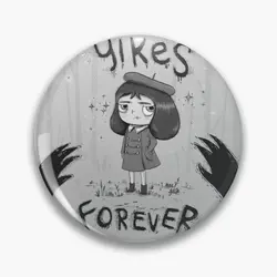 Yikes Forever Little Misfortune  Soft Button Pin Metal Cartoon Badge Gift Collar Fashion Hat Funny Lover Cute Lapel Pin Creative