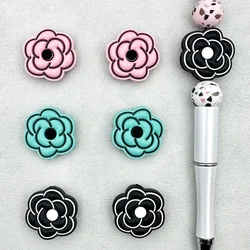 10pcs Silicone Beads New Rose Silicone Cup Beads Teether Food-Grade Chewing Teeth Bead DIY Nipple Chain Jewelry Accessories