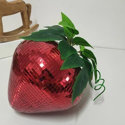 New Creative Home Creative Disco Retro Mirror Strawberry Ornaments Fruit Decoration Party Accessories With Customizable Colors