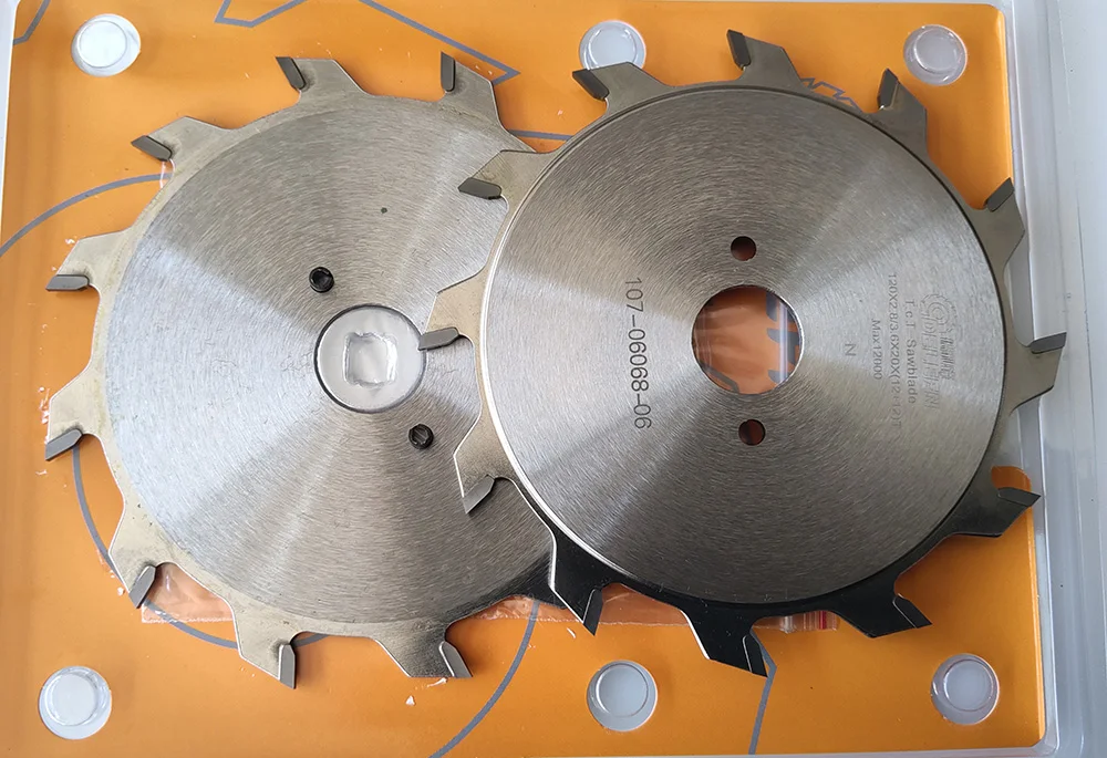 120mm (12+12)T Woodworking Circular Scoring Saw Blade Diamond Cutting Dics For Panel Saw Sliding Table Saw Wood Cutting