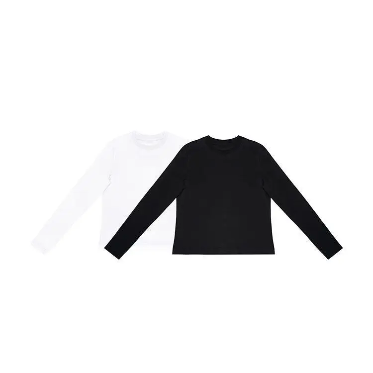 

Женская базовая футболка Long Bla из чистого хлопка, премиум-качество, весна 2026, новая модель, комфортная посадка, топ