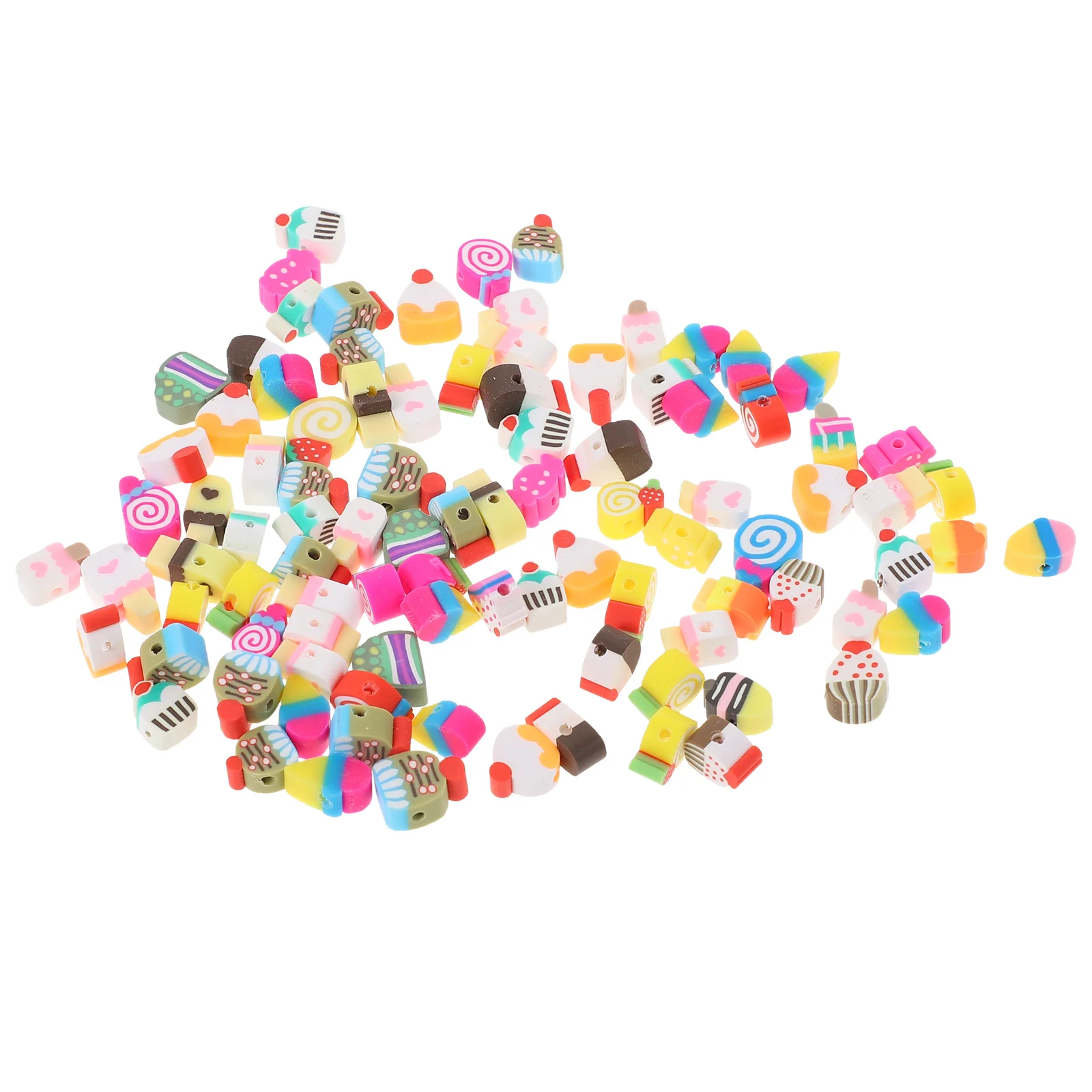 

1Set Polymer Clay Loose Beads Mixed Styles DIY Jewelry Making Necklace Bracelet Spacer Beads Craft Accessories