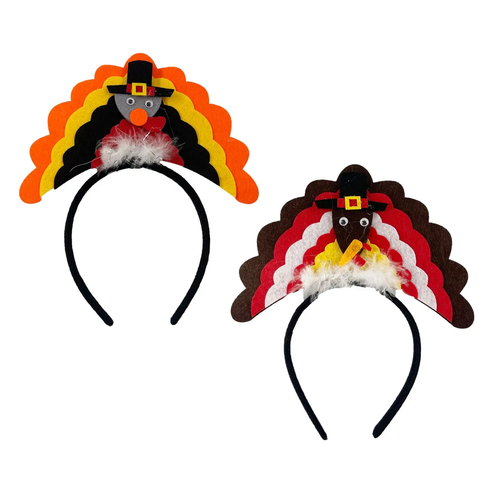 

Повязка на голову в виде индейки, заколки для волос в виде курицы, шпильки для волос для карнавала в честь Дня благодарения