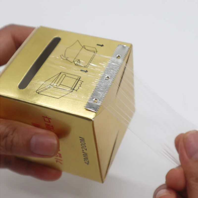 Cnk 42Mm/200M Wimper Plasticfolie Transparante Valse Wimpers Extensie Tool Professionele Ooggebruik Conserveermiddel Mackup Benodigdheden