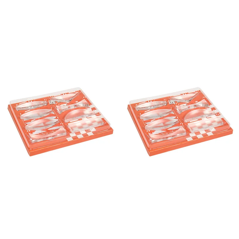 LICE-อะคริลิคชุดทดลองแสงปริซึมสามเหลี่ยมเลนส์นูนกระจกเว้า 16 ชิ้น