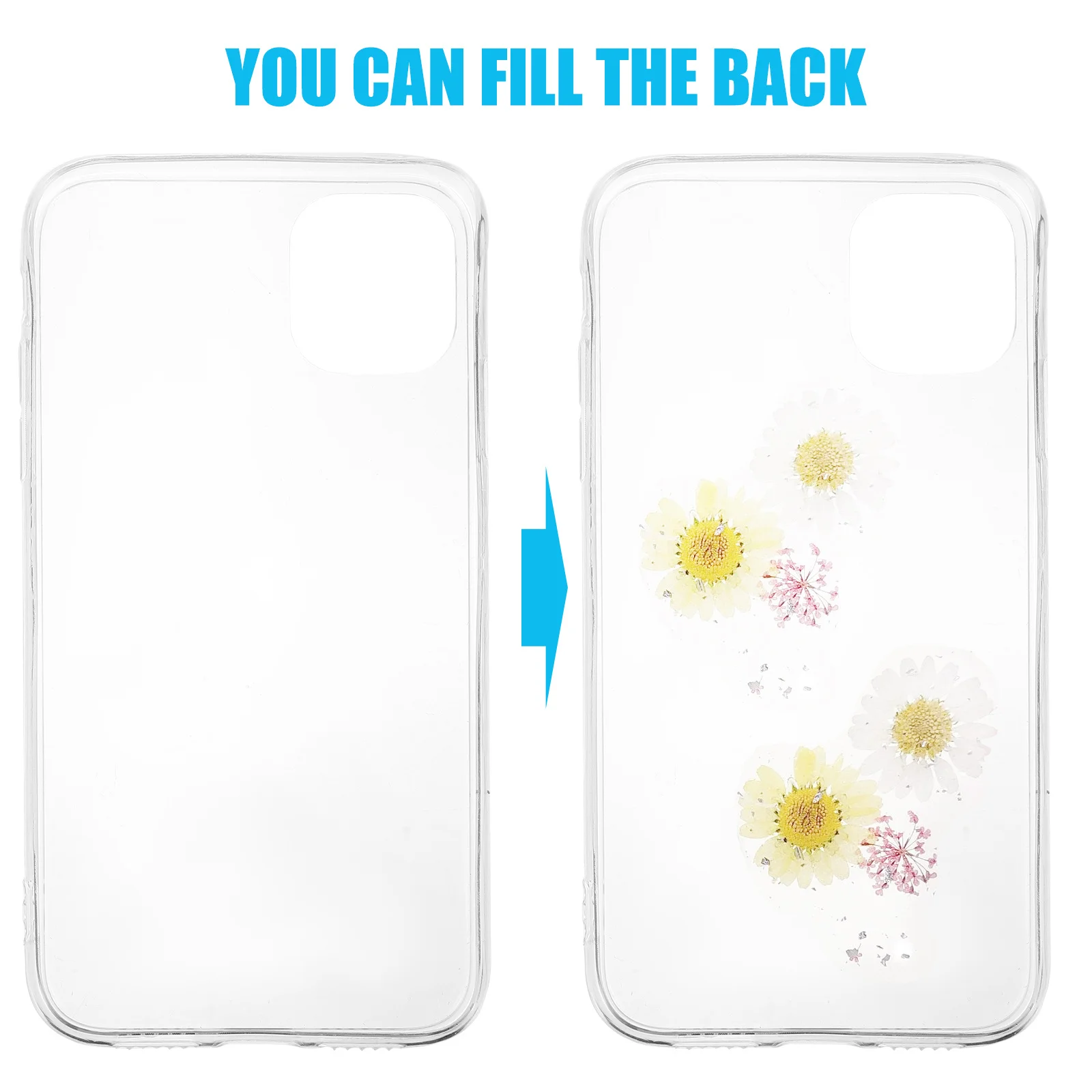 5 STKS Crystal Case DIY Epoxyhars Blank Cover voor Telefoon Cover 11 Hard Acryl TPU Beschermend Krasbestendig