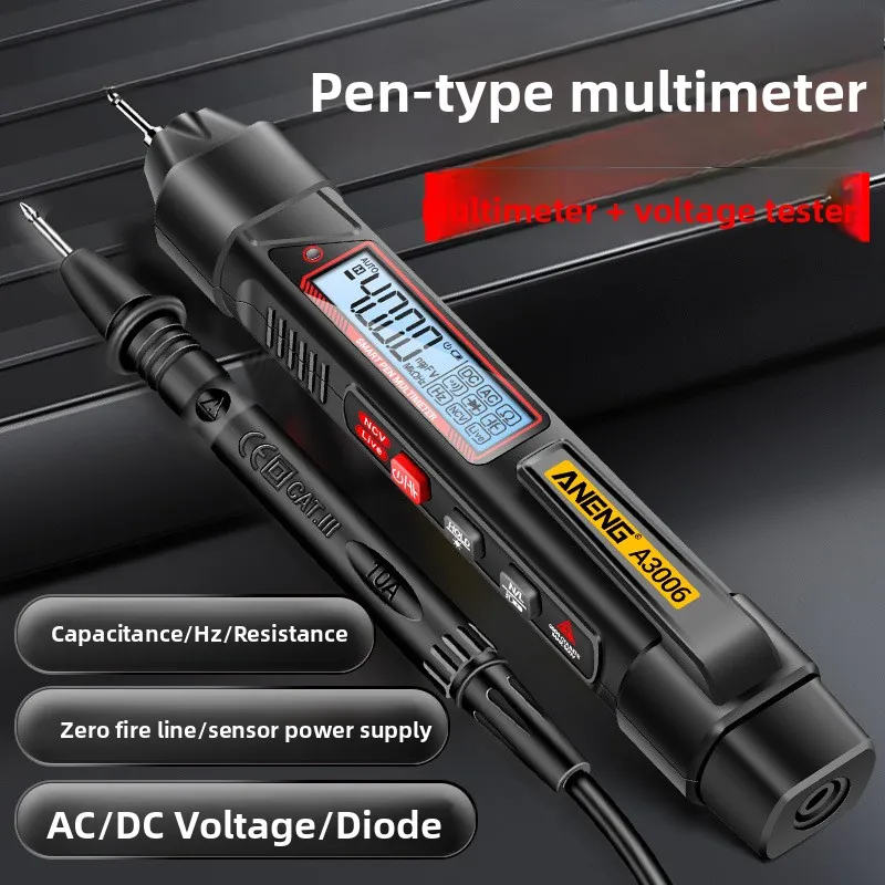 High Precision Pen Digital Multimeter, Multi-function Electrician Voltage and Open Testing
