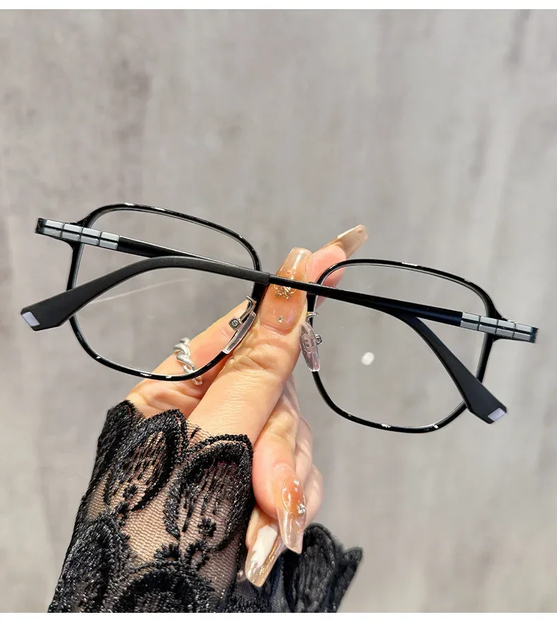 Multifokale + photochrome Lesebrille für hochauflösenden Metallbrillengestelle, modische Presbyopie-Brille 0 ~ + 4,0 – Detail 8