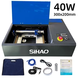 VEVOR Newest 40W CO2 Laser Machine 300x200mm Laser Engraving Machine Laser Engraver W USB Tools Artwork Woodworking Milling