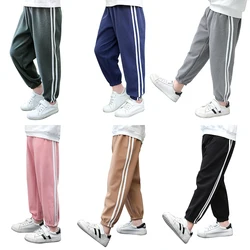 Children Solid Color Double-Sided Velvet Daily Versatile Sports Pants Boys and Girls Slim Fit Casual Clothing Pants