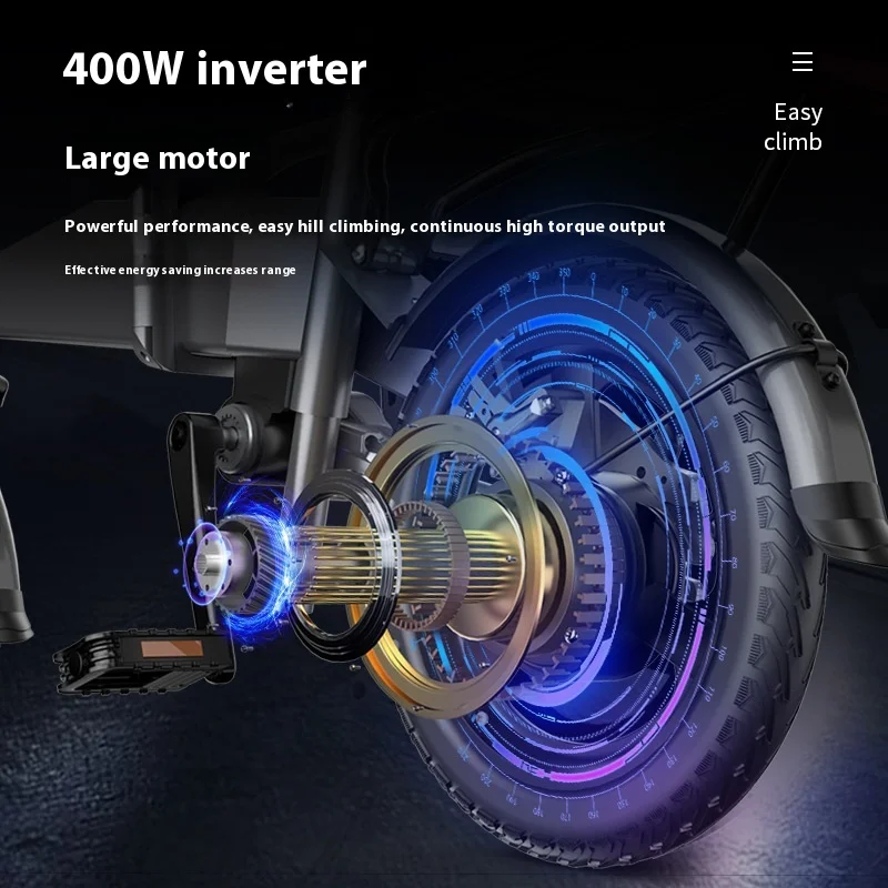 จักรยานไฟฟ้าพับได้ SXLL รุ่นใหม่ ปี 2024 แรงดัน 48 โวลต์ ยาง 14 นิ้ว โครงเหล็ก มอเตอร์กลาง 400 วัตต์ แบตเตอรี่ในตัว เกียร์ 7 สปีด