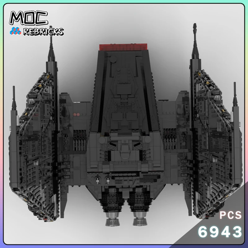 Moc-upsilonコマンド船モデル、宇宙戦闘機、ビルディングブロック、技術レンガ、おもちゃキット、子供の誕生日プレゼント、新しい