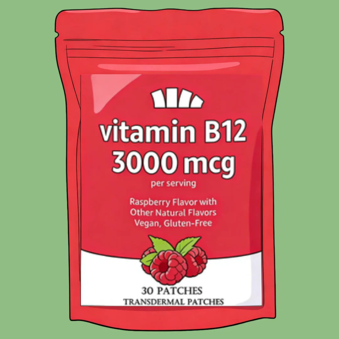 B12 Transdermal Patches - 100% Natural Vitamin Patches For Women, Energy, Focus & Body Support 30 Patches