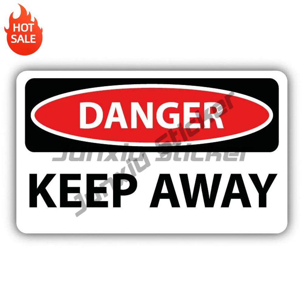 Danger Keep Away Sign Warning Vinyl Car Sticker Self Adhesive Decal For Rear Window And Car Bumper Exterior Decoration
