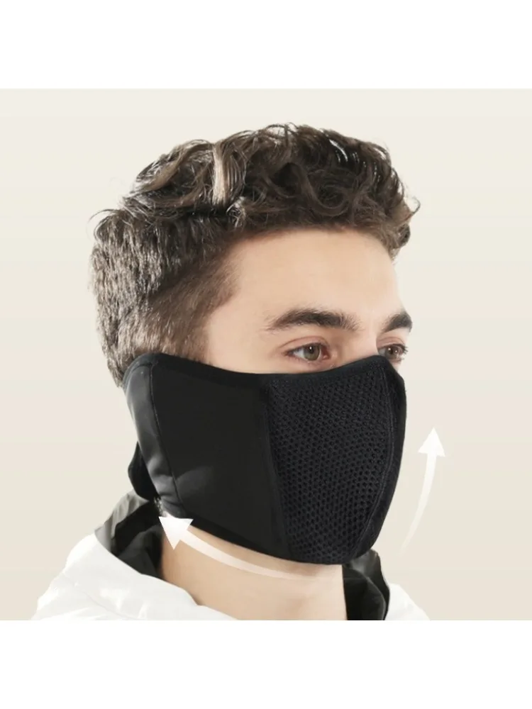 AliExpress 1/2pcs Cycling Mask Outdoor Windproof Mask Winter Warm Ski Mask Half-face Ear Protection Fleece-lined Heat Retention Breathable