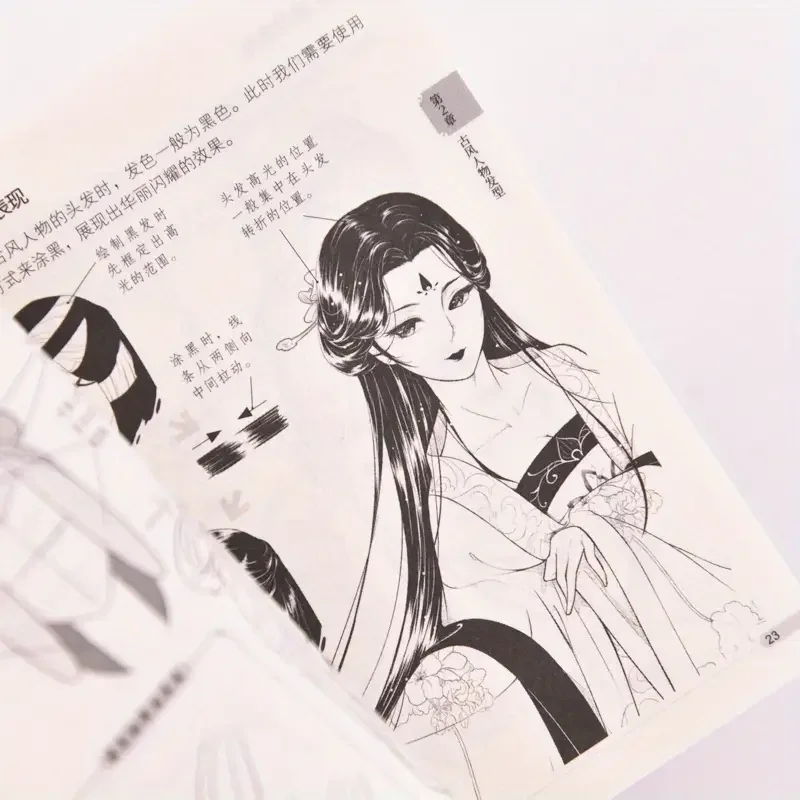 Ancient Cartoon Tutorial Pocket Book Ancient Character Hand Painting Fundamentals anime Illustration Animation Exercise Material