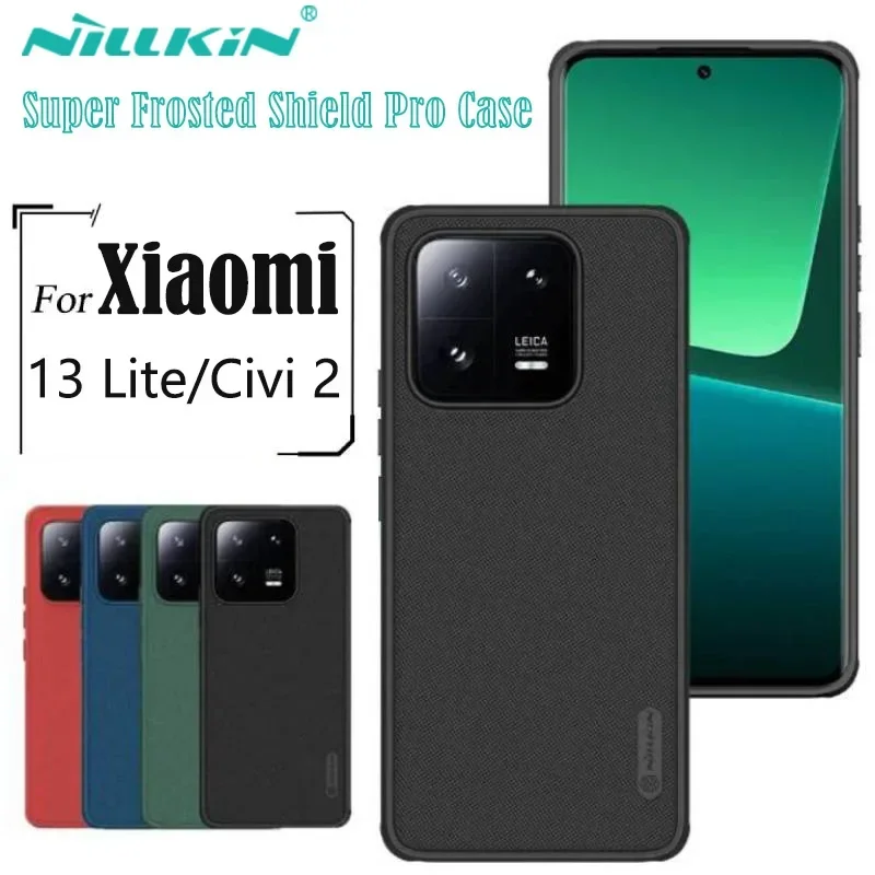 Nillkin Super Frosted Shield Pro Case  for Xiaomi 13 Lite, PC+TPU Bumper, Matte, Anti-Scratch, Full Back Cover for Xiaomi Civi 2