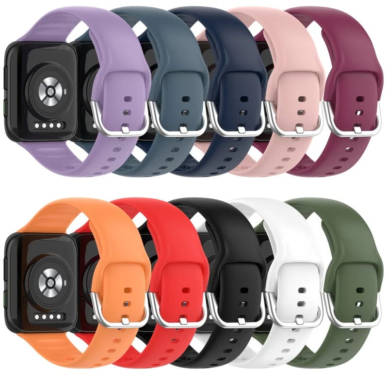 

For Oppo Watch 42mm 46mm Smart Watch Band Replacement WristBand Bracelet Belt Style Silicone Watch Strap