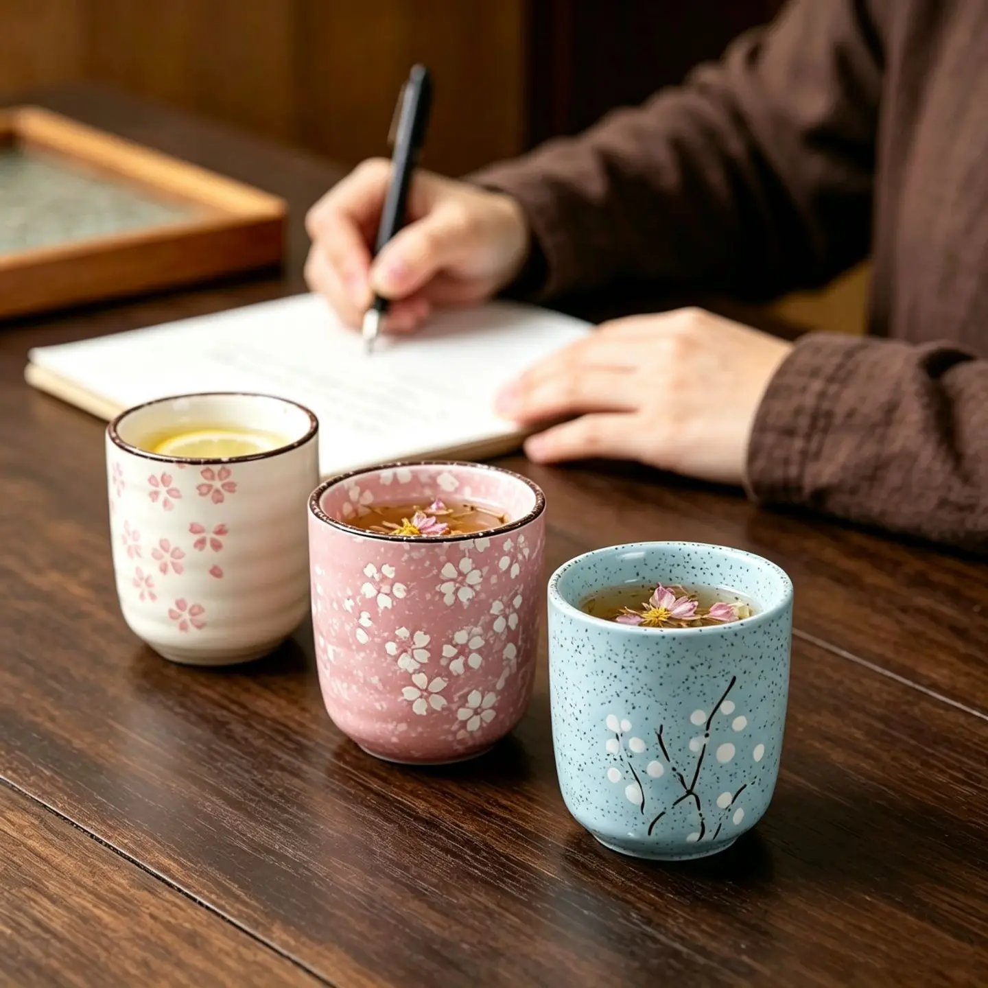 Handmade Japanese Style Ceramic Master Tea Cup Single Tasting Bowl Porcelain Kung Fu Tea Set Home Office Gift Box