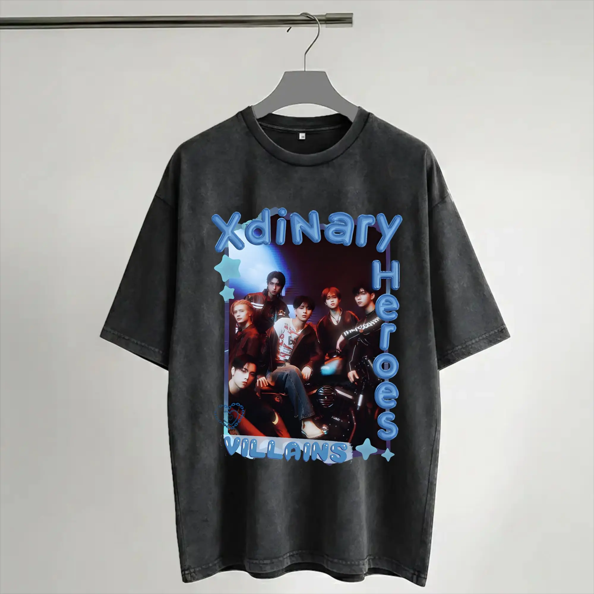 Summer Xdinary Heroes boy group Washed Shirts Outfit Oversize T-Shirts  Men Women Tees