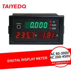 DL69-2047 Multi-function Power Meter Voltage Tester Voltmeter Ammeter Current Factor AC80-300V with Mutual Inductor