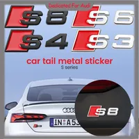 Metal Trunk Logo S LOGO Sport Retrofit Label Automotive Accessories For Audi A3 A4 A5 A6 A7 A8 Q3 Q5 Q7 S3 S4 S5 Car Accessories