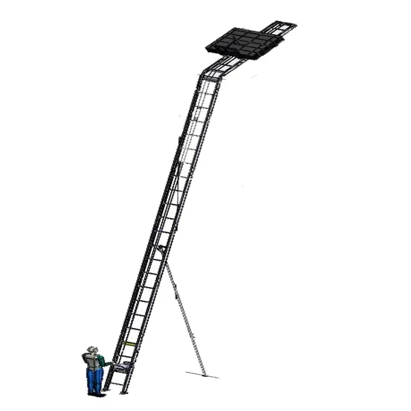 Hot Custom Automatic Alum Electric Ladder Lift Solar Panel Lifter Ladder Capacity 200-250kg