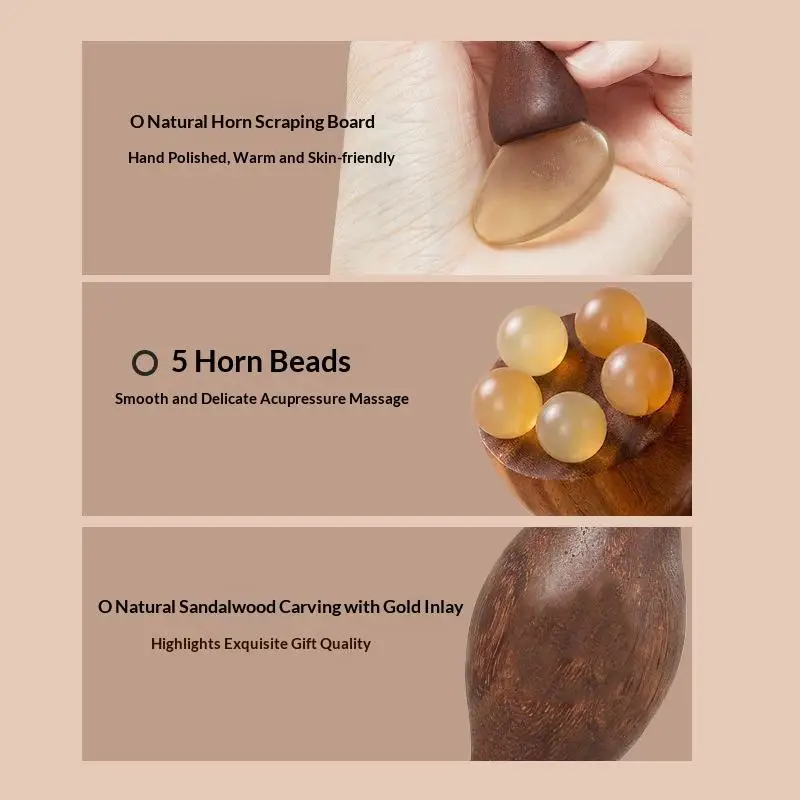 Durable Rosewood Facial Massager Lotus Seedpod Brass Bead Gua Sha Tool for Tightening Skin Improving Skincare Absorption