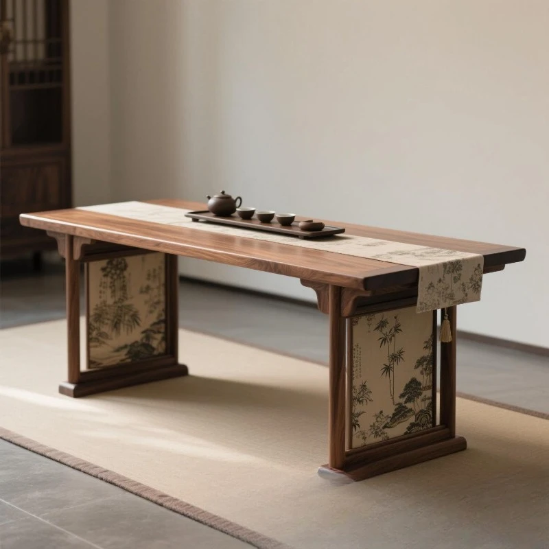 Song-style aesthetic tea table New Chinese-style tea table and chair combination office tea room