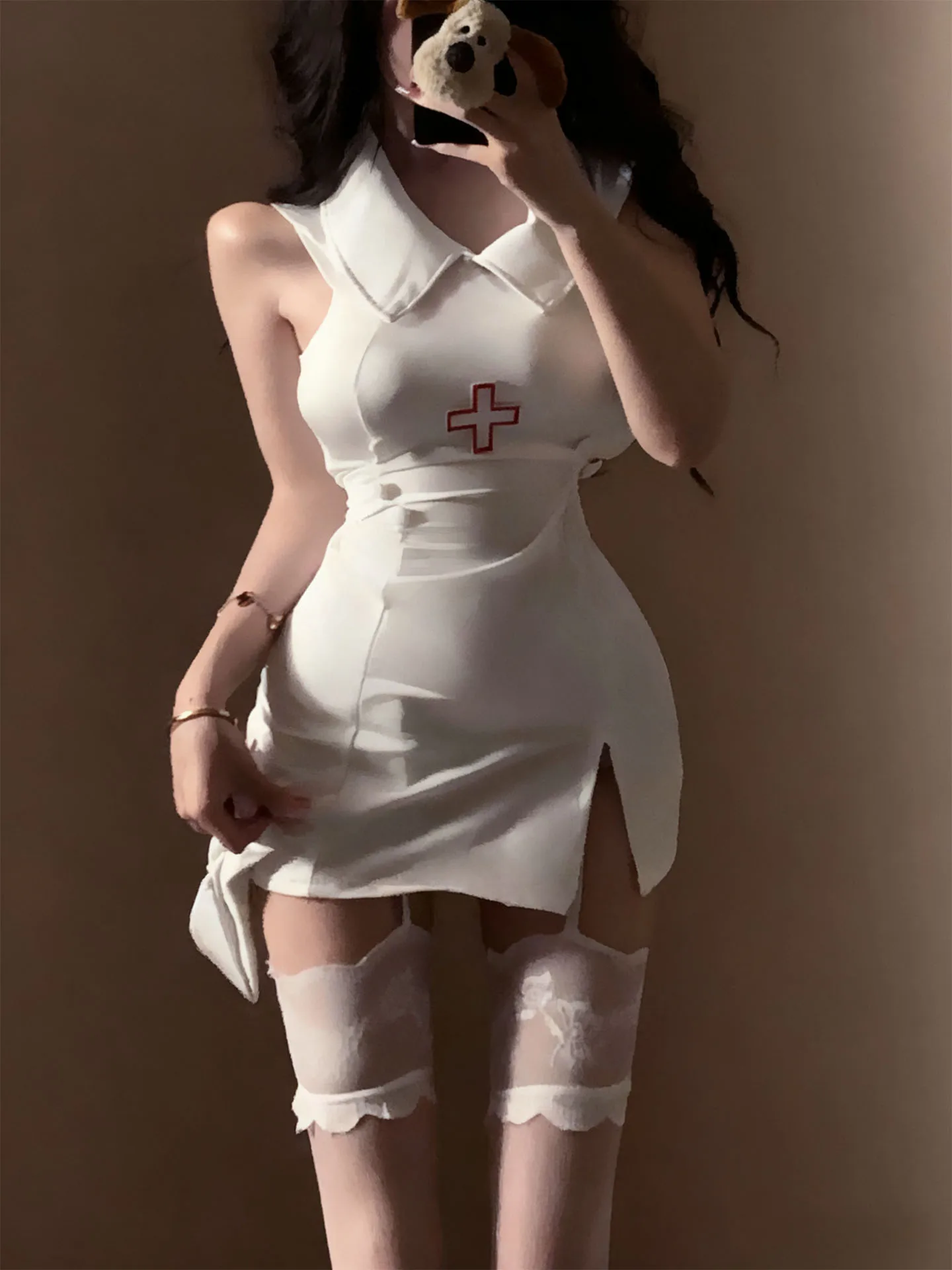 

Сексуальная медсестра orm Косплей Доктор Ролевая игра loween Broasters Костюм ort Sve Полиэстер Юбка с запахом Женская Dr