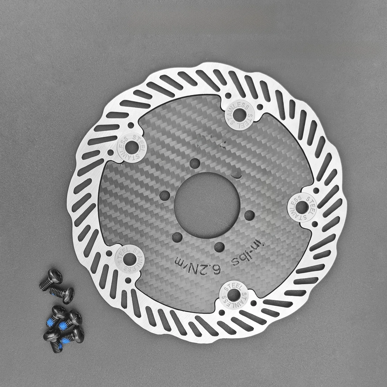 Carbon-Bremsscheibe 140mm 160mm Ultraleicht MTB für Rennrad für Rotor für Center Lock 6 Bolzen Edelstahl Fahrradteile – Detail 9