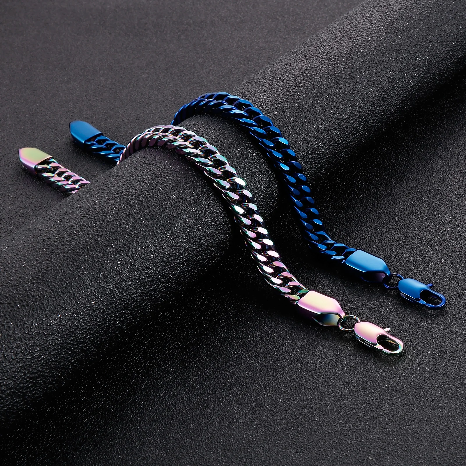 KALEN 8mm متعدد الألوان ربط سلسلة سوار للرجال النساء الفولاذ المقاوم للصدأ بارد سحر الاكسسوارات بسيطة حزب مجوهرات هدية