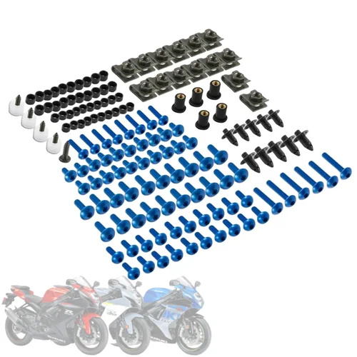Kit de tornillos de Clip de sujeción para tornillos de carenado de parabrisas de motocicleta, 190 Uds., para SUZUKI GSXR 600 750 1000 K1 K2 K3 K4 K5 K6 K7 K8 K9 K10