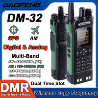 BAOFENG DMR DM-32 Digital Walkie Talkie GPS Dual Mode Analog Air Band TDMA Dual Time Slot Wireless Copy Frequency Ham 2Way Radio