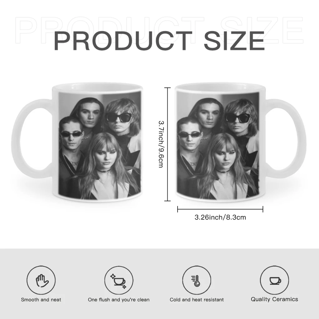 Music Band Stars Maneskin Free shipping Coffee Cups Ceramic cups creative cups and cute mugs Personalized Gift Cup For Tea