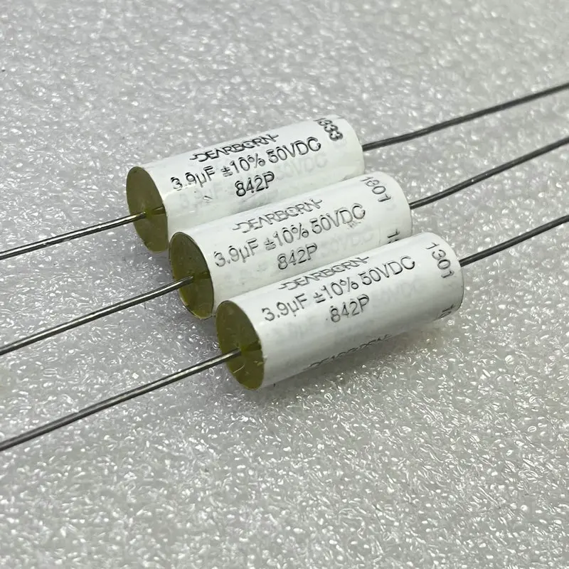 

5PCS/LOT Dearborn PPS 842P 3.9UF 50V DC 395k High Temperature Film Capacitors