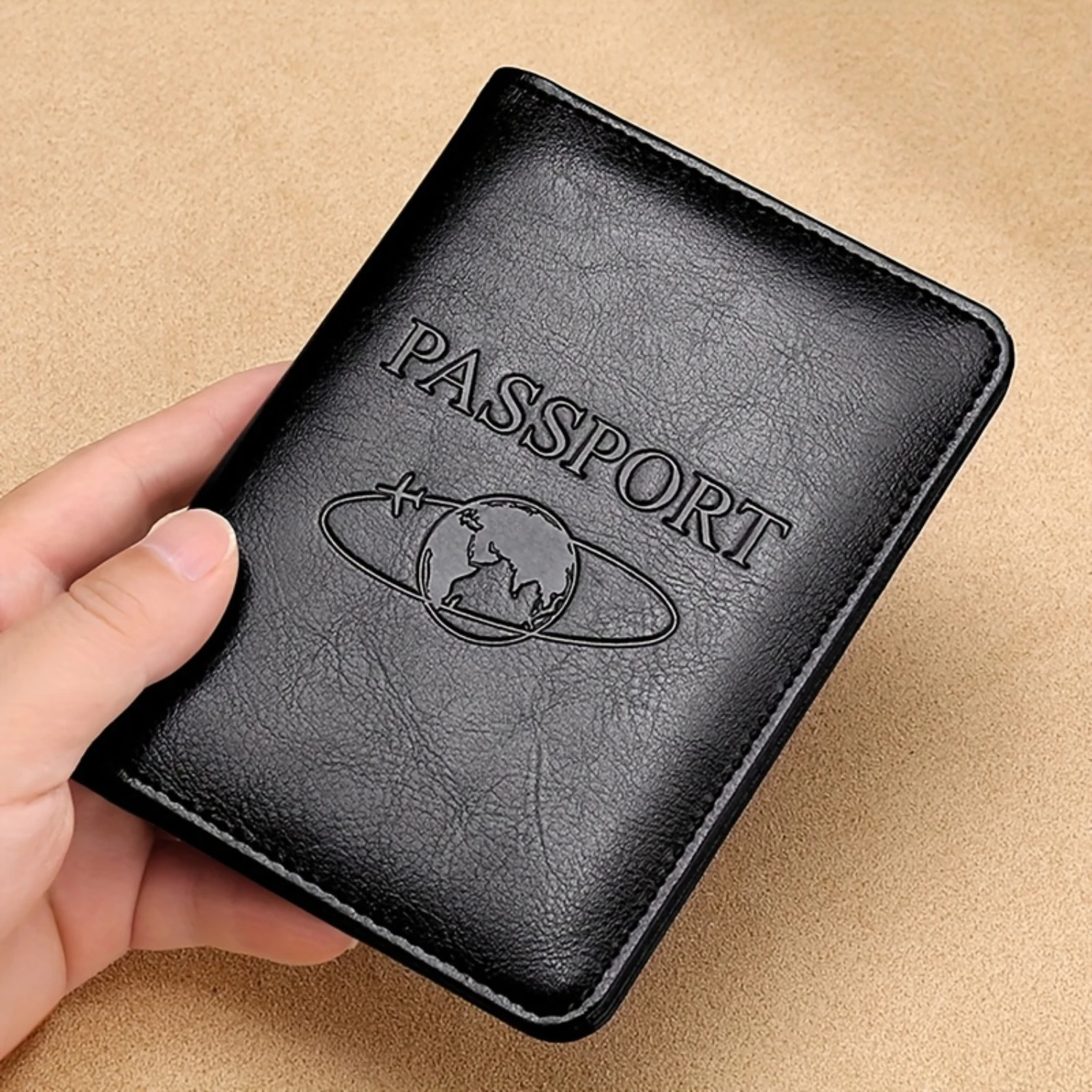 Travel in Style with this Passport Protector & Holder - Card Slots Included for International Journeys!