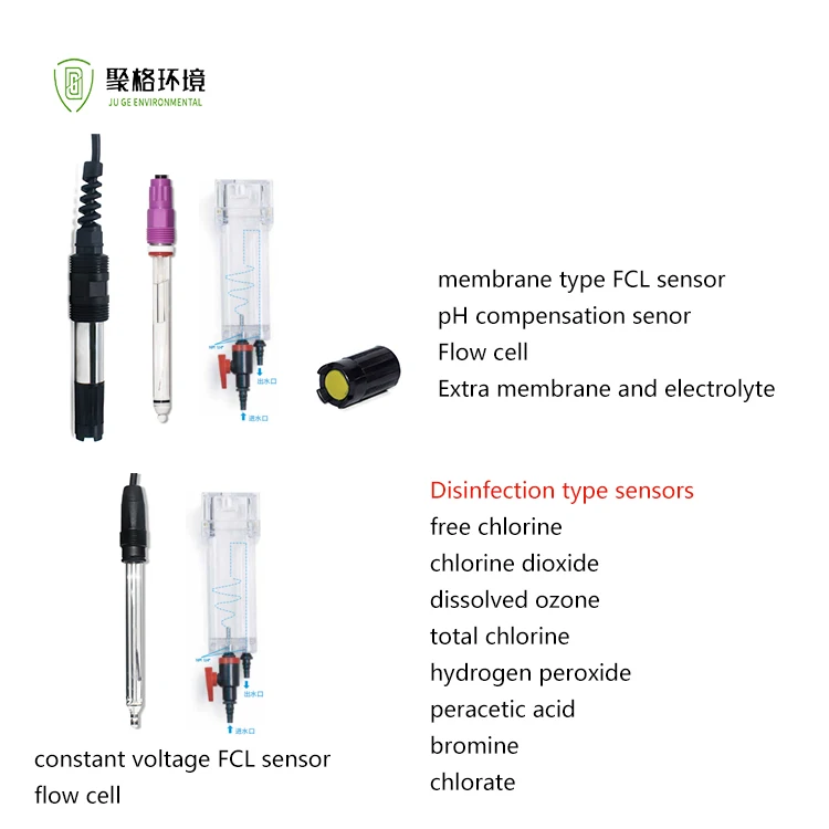 Disinfection Electrode Membrane Free Chlorine Meter Residual Chlorine Controller Chlorine Dioxide Dissolved Ozone Analyzer