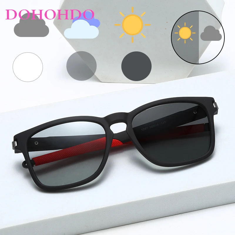 DOHOHDO Polarized Sunglasses Bicycle Glasses Photochromic Sunglasses Outdoor Photochromic Cycling Glasses Man Sunglasses For Men